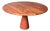 Postmodern Angelo Mangiarotti Travertine Salmon Dining Table w/ Pedestal Base For Sale