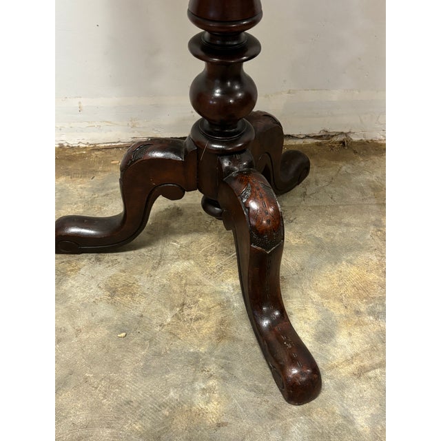 Early 20th Century Antique English Mahogany Wine Table For Sale - Image 5 of 6