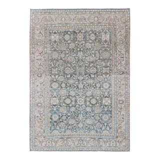 Neutral-Toned Antique Persian Malayer With All-Over Stylized Geometric Design 8'10 X 12'2 For Sale
