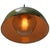 Mid-Century Modern Vintage Brass and Enamel Pendant Light with Frosted Glass For Sale - Image 3 of 8