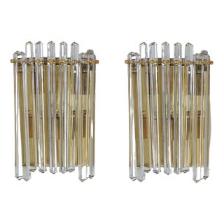 Large Wall Lamps in the style of Venini, Set of 2 For Sale