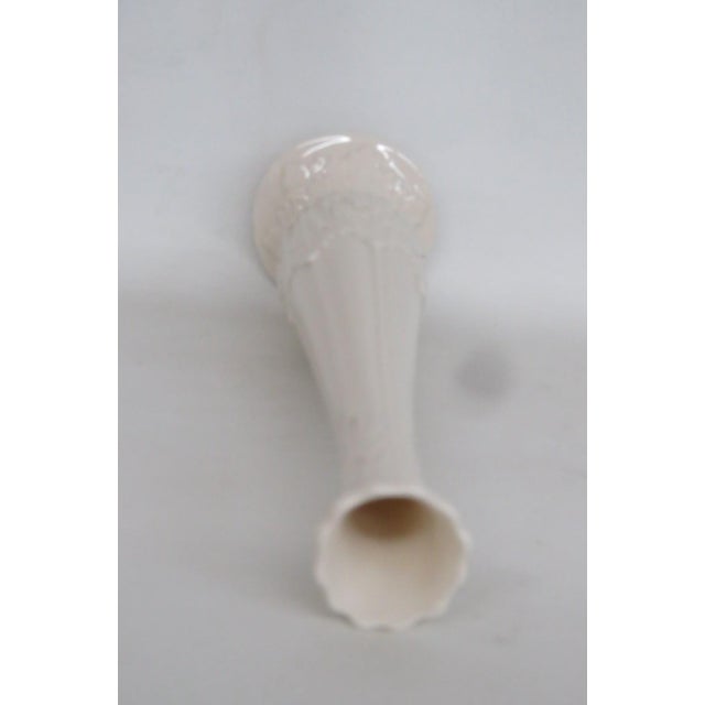 Lenox Woodland Porcelain Bud Vase Ivory With Embossed Acanthus Leaf Design 4885b For Sale - Image 11 of 11