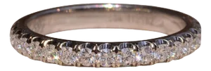 The Prospect Lane: Michael M Signed White Gold French Set Diamond Band Set with Diamonds
