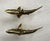Hollywood Regency Vintage Small Coastal Solid Brass Shark Cabinetry Hardware Knobs/Pulls For Sale - Image 3 of 8