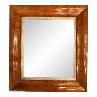 Early 21st Century Burled Maple Mirror For Sale