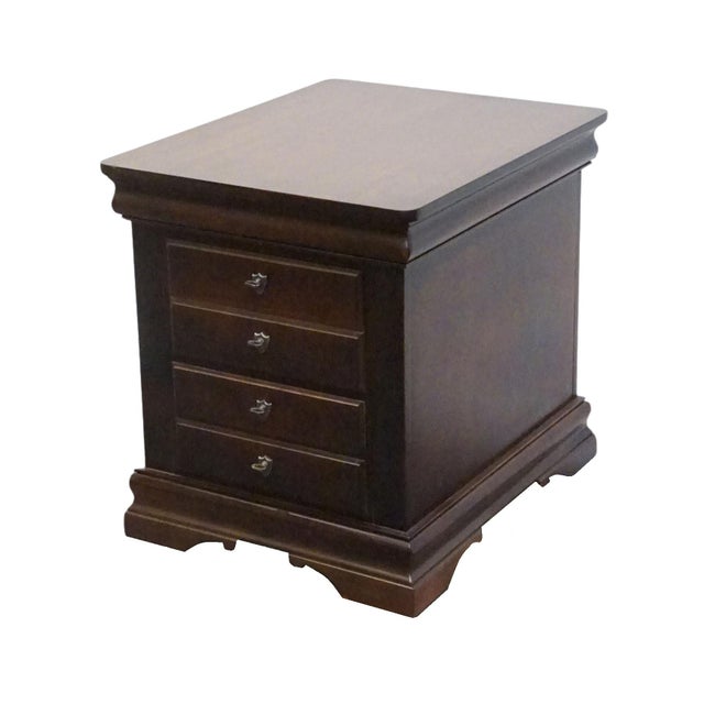 BASSETT FURNITURE Cherry Traditional Contemporary 23" Chairside Chest / Accent End Table 26.25" High 23" Wide 28" Deep We...