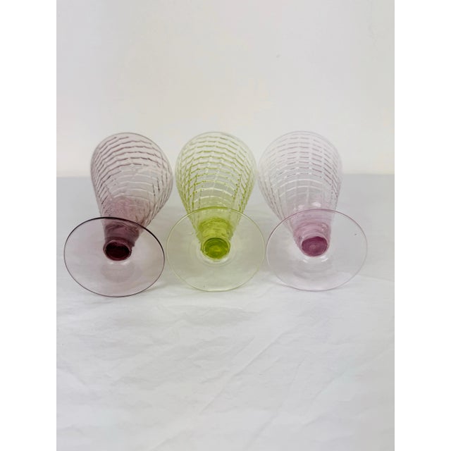 Purple 1960s Bormioli Rocco Vintage Colored Ice Cream Glasses- Set of 3 For Sale - Image 8 of 8