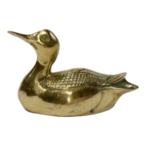 Vintage Brass Duck Paper Weight