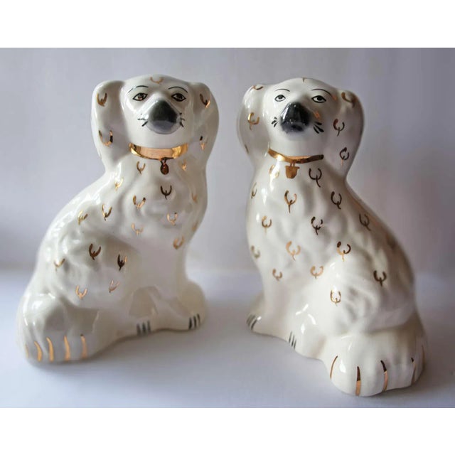 Metal Vintage Staffordshire Style Dogs - A Pair For Sale - Image 7 of 7