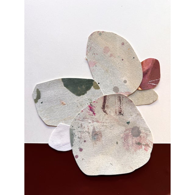 Pink "Love Without Words 2" Original Mixed-Media Collage on Paper by Zac Woodiel For Sale - Image 8 of 9