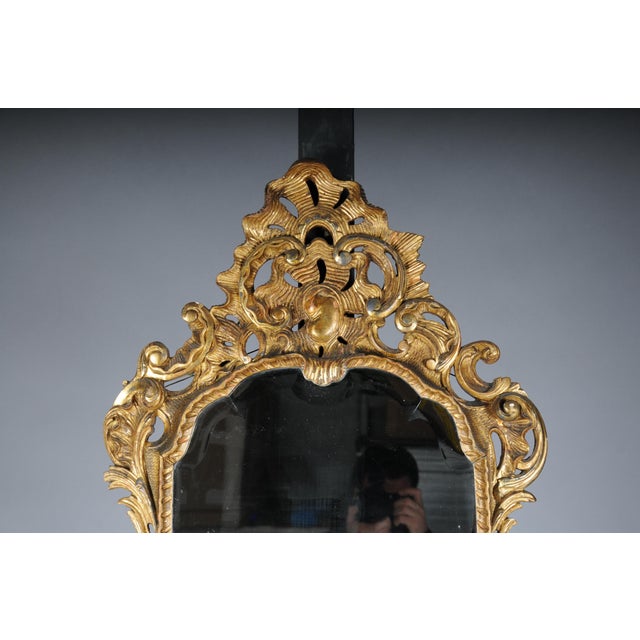 Baroque Venetian Baroque Ornately Gilded Wall Mirror, 19th Century For Sale - Image 3 of 18