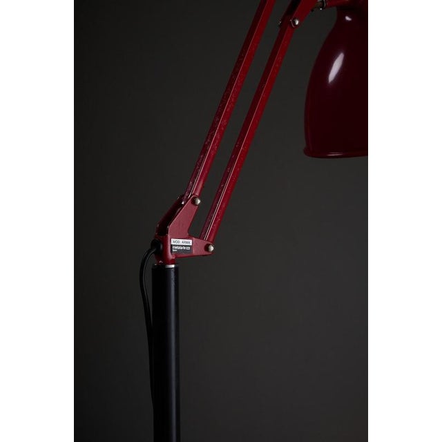 1970s Red and Black Arma Adjustable Floor Lamp from Metalarte, 1970s For Sale - Image 5 of 9
