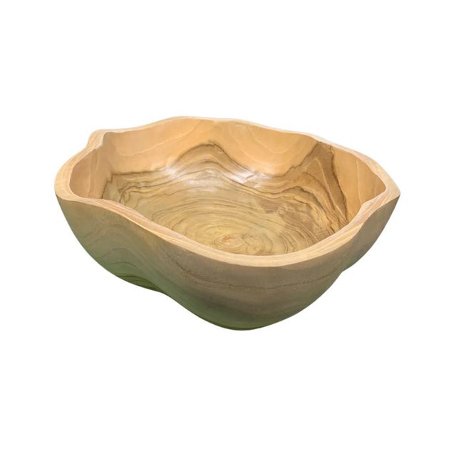 Medium Wooden Bowl For Sale - Image 4 of 5