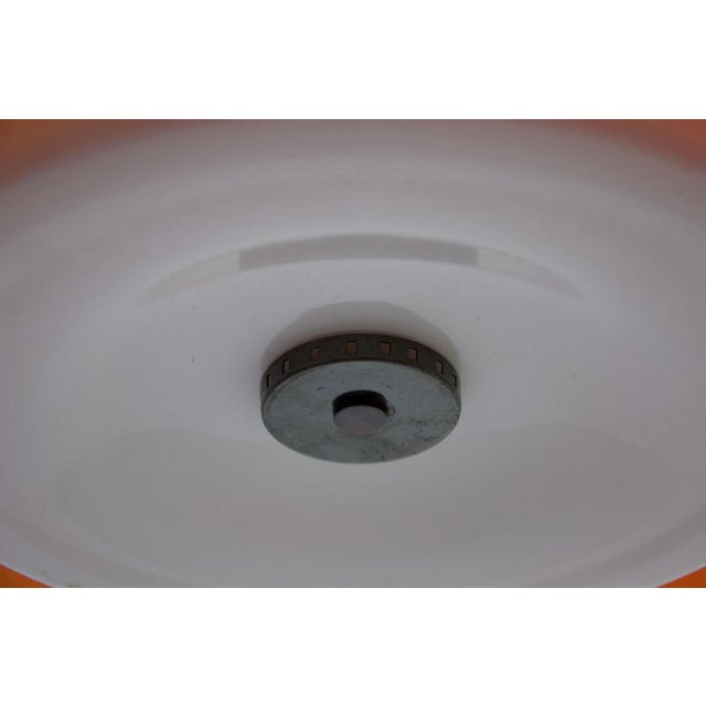 Mid-Century Orange Glass Ceiling Lamp attributed to Stilnovo, Italy, 1960s For Sale - Image 11 of 17