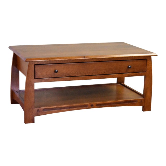 Mission Crofter Style 1 Drawer Coffee Table - Model A32 For Sale