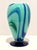 Glass Carlo Moretti Murano Art Glass Vase Aqua Teal Cobalt Swirl Signed Labeled For Sale - Image 7 of 9