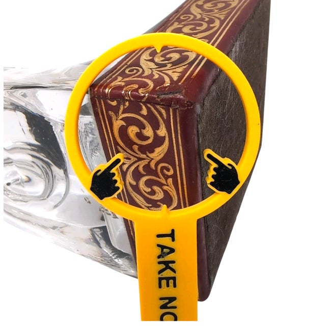 VTG Art Deco Style Clear Glass Scroll / Wave Bookends Pair Set Heavy For Sale - Image 9 of 12