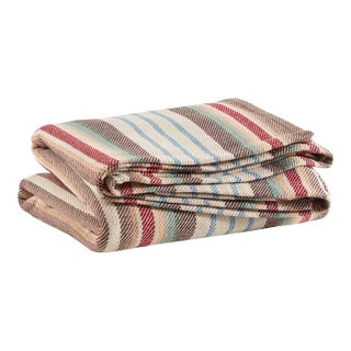 Pine Cone Hill Fine Linens Multicolor Striped Cotton Coverlet, Full/Queen For Sale