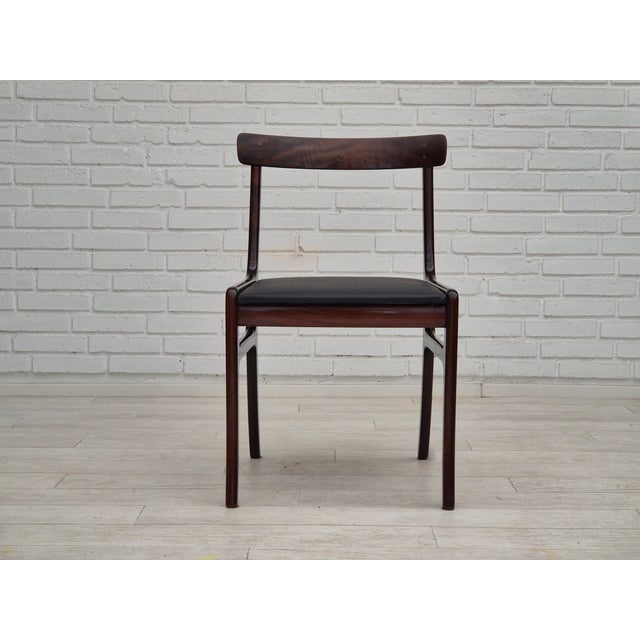 1960s Vintage Danish Chairs in Mahogany by Ole Wanscher, 1960s, Set of 4 For Sale - Image 5 of 18