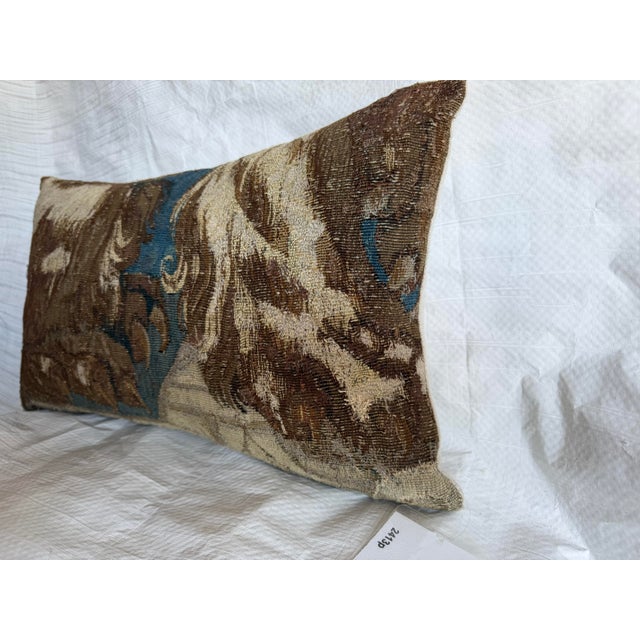 Renaissance 16th Century Brussels Tapestry Pillow With Flowing Renaissance Motif For Sale - Image 3 of 7