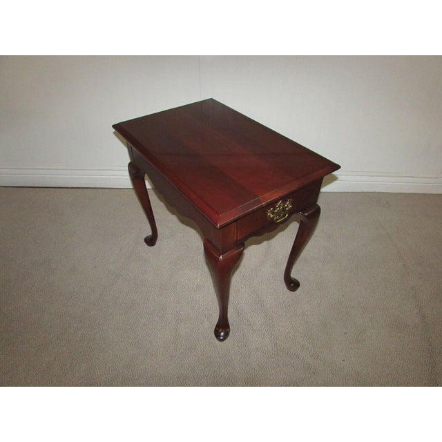 Late 20th Century Pennsylvania House Mahogany Queen Anne End Table 1