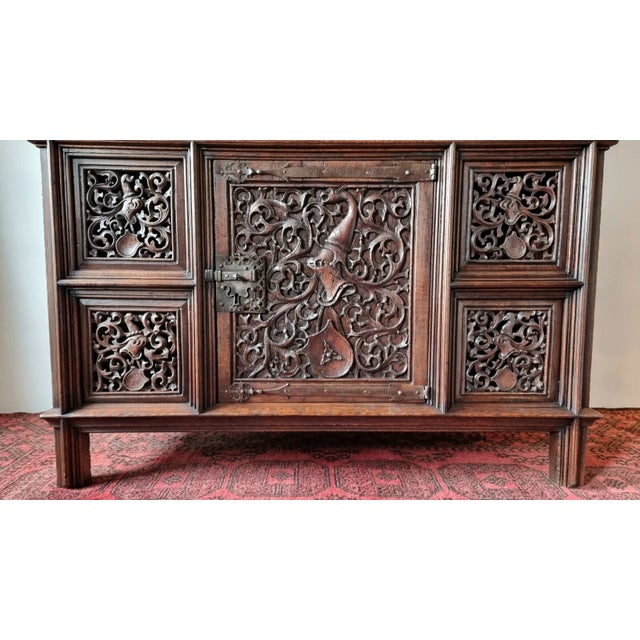 Gothic A 16th Century Flamboyant Gothic Cupboard. For Sale - Image 3 of 10