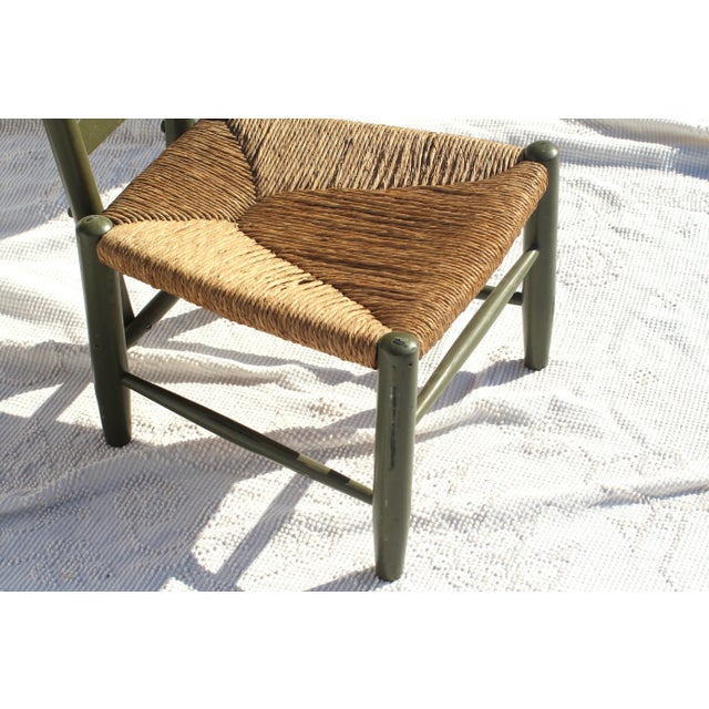 Gio Ponti 1930s Green Ladder Back Fireside Chair For Sale - Image 11 of 12