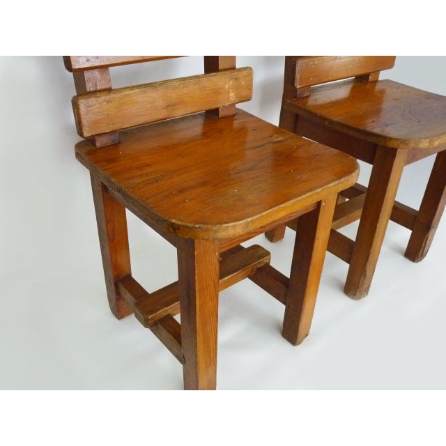 1970s Vintage Oak Chairs, 1970s, Set of 2 For Sale - Image 5 of 10