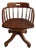 Antique Oak Rotating Desk Armchair, 1890s For Sale
