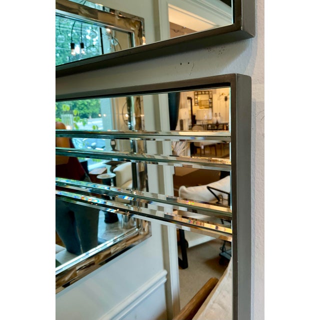 Modern Caracole Modern Dark Gray Repetition Mirrors Set of 3 For Sale - Image 3 of 5