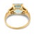 1940s 1940s Retro 2.88 Carat Emerald Cut Aquamarine 14k Yellow Gold Ring, Size 8.5 For Sale - Image 5 of 5