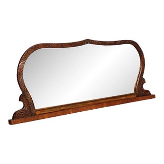 Art Deco Walnut Beveled Mirror by Gaetano Borsani For Sale