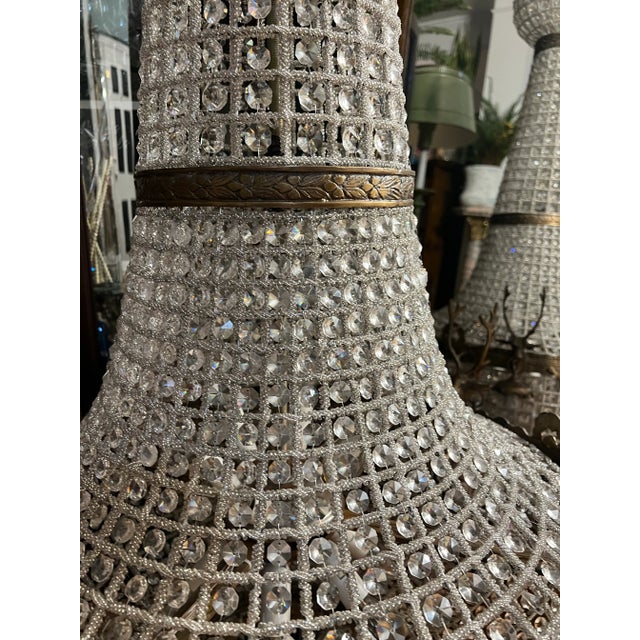 Silver 1970s Oversized Jumbo Deer 6 Head Chandelier For Sale - Image 8 of 10