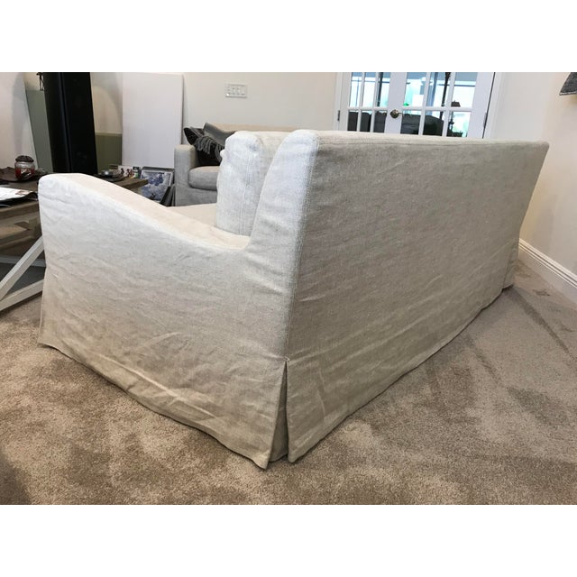  Restoration Hardware Belgian Linen Sofa Chairish
