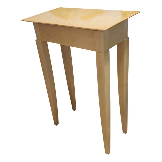 Curley Maple Side Table For Sale