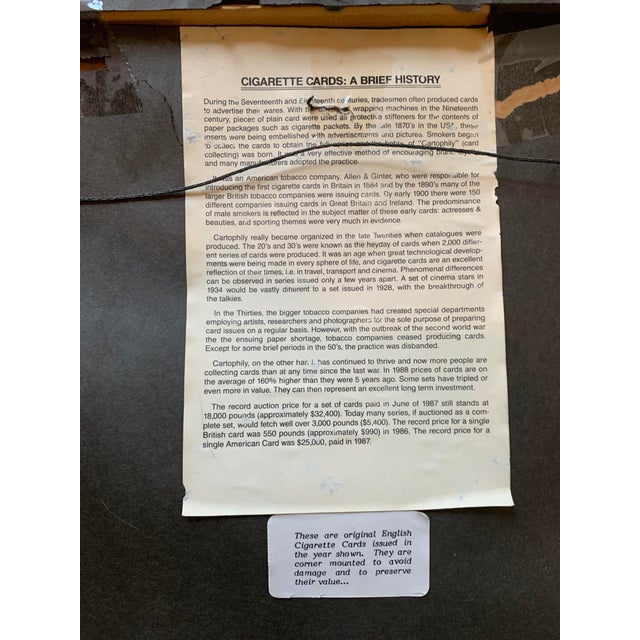 1930s Vintage Players Cigarette Cards in Glass Frame For Sale In Los Angeles - Image 6 of 6