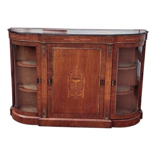 Victorian Burr Walnut Sideboard For Sale