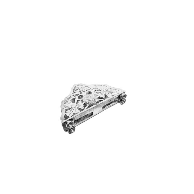 Postmodern Art Deco Silver Napkin Holder, Poland, 1960s For Sale - Image 4 of 18