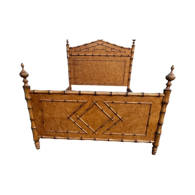 Brown Bernhardt British Colonial Style Queen Size Bed For Sale - Image 8 of 10