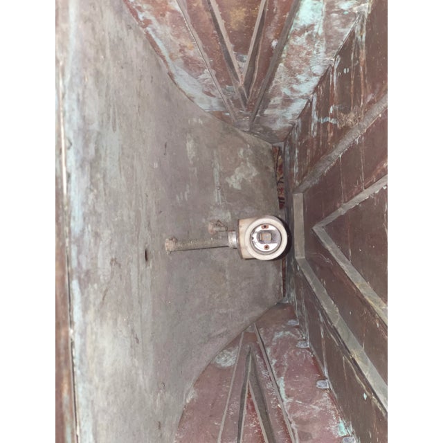 Vintage Industrial Copper Wall Sconce For Sale In West Palm - Image 6 of 8