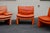 Series 5 Lounge Chairs in Cognac Orange Leather, 1970s, Set of 5 For Sale - Image 10 of 18