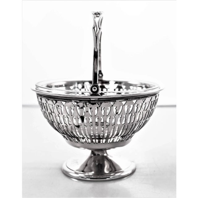Traditional Sterling Silver Basket For Sale - Image 3 of 6