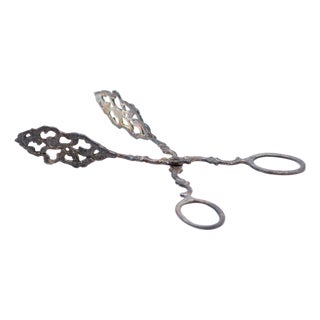 Silver Salad or Bread Tongs For Sale