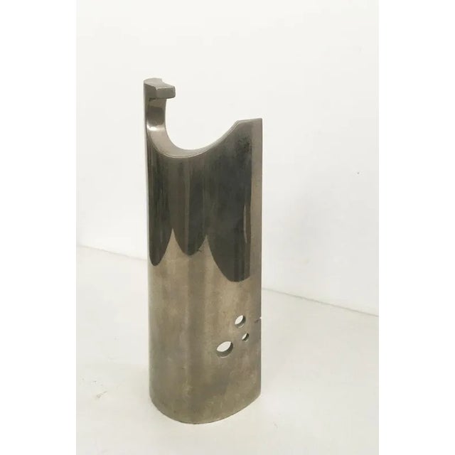 Edmondo Cirillo, Stele Abstract Sculpture, 1980s, Nickel Plated Bronze For Sale - Image 4 of 13