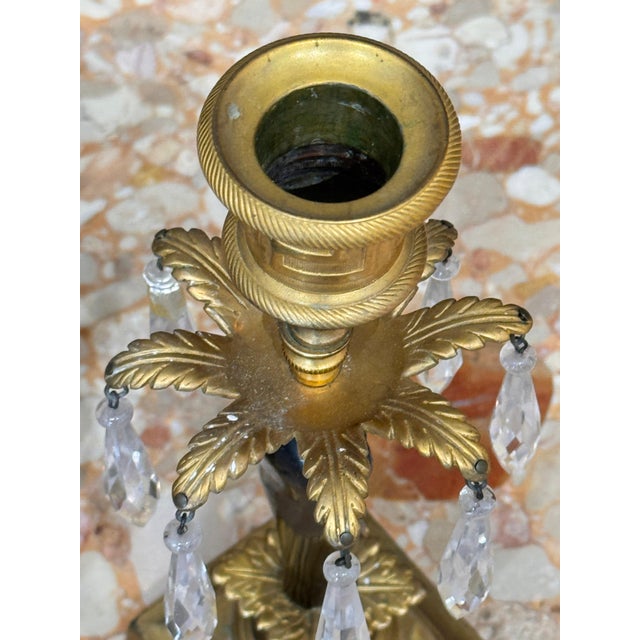 Pair of Figural Ormolu and Patinated Bronze Girandoles For Sale - Image 11 of 12