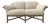 Vintage McGuire San Francisco Rattan & Rawhide Curved Settee For Sale