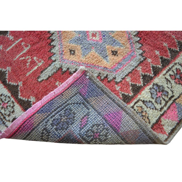 1980s Vintage Hand Knotted Tribal Kurdish Runner For Sale - Image 12 of 12