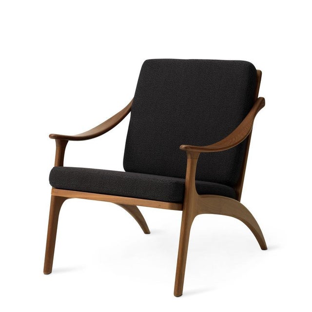 Contemporary Lean Back Lounge Chair Sprinkles in Teak by Warm Nordic For Sale - Image 3 of 14