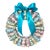 Handmade Christmas Wreath With Vintage Glass Candy Ornaments For Sale