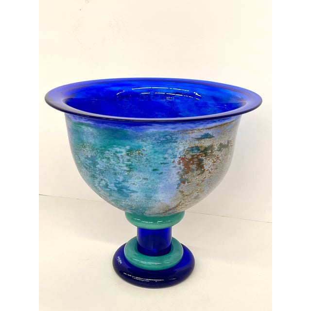 Vintage Kosta Boda Can Can Pedestal/Compote Bowl Designed by Kjell Engman- Signed For Sale - Image 9 of 9